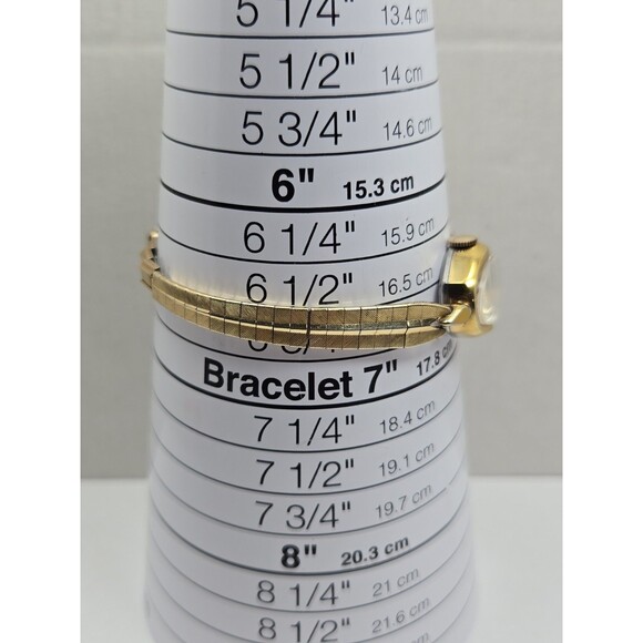Vintage Stellaris 17 Jewels Swiss Made Womens Gold Tone Oval Wind Up Dress Watch main image 4